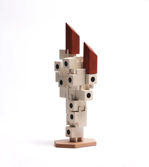 Japanese Capsule Tower Wooden Building Set by A Tangible Future