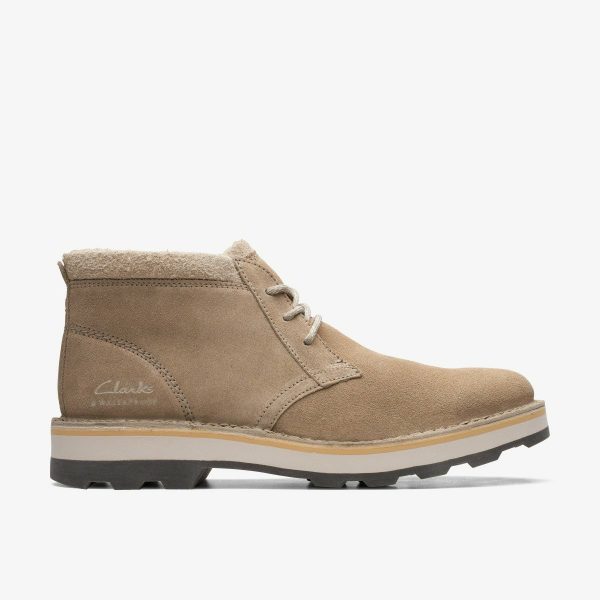 Clarks Corston DB Waterproof Boots for Men - Sand Brown