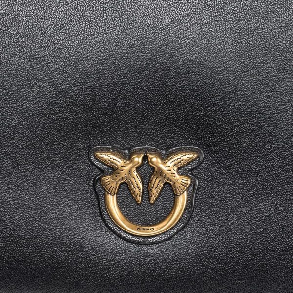 Pinko Flat Classic Vitello Seta, Women's Bag, Black, One Size-2