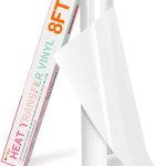 HTVRONT HTV Roll Heat Transfer Vinyl - 12" x 8ft White HTV Vinyl for Shirts, Iron on Vinyl for All Cutting Machine - Easy to Cut & Weed for Heat Transfer Design (White)-0