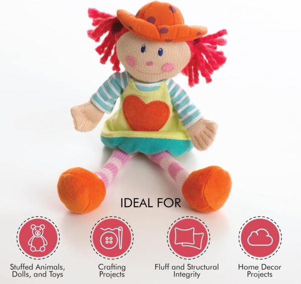 Poly-fil Fairfield CCDF10 Crafter's Choice Dry Packing Fiber Fill 10 Ounce Bag, Blue/Orange-2