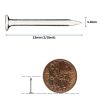 1200pcs Hardware Nails, 1/2'' × 18 Ga Nickel Plated Hanging Nails, Flat Head Nails, Wall Nails for Hanging, Finishing Nails, Tiny Nails, Small Nails (1/2 in)-2