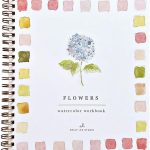 Flowers Watercolor Workbook by Emily Lex Studio, 12 Beginner Friendly Sketched Illustrations, Lay Flat Spiral Pages, 6.5 x 9 inch, 120lb Watercolor Paper-0