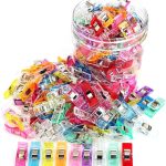 Sewing Clips, 100 Pcs with Plastic Box, Premium Quilting Clips for Supplies Crafting Tools, Assorted Colors Plastic Clips for Crafts,Sew Clip,Sew Clips,Sewing Notions-0