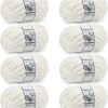 Chunky Yarn for Hand Knitting - #10 Chunky Chenille Yarn, Jumbo Big Thick Chunky Yarns for Crocheting, Super Bulky Chunky Knit Blanket Yarns, 8 Skein (25 yds 8 oz Each Skein), Cream-0