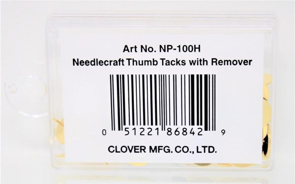 Clover NP100H 7/16'' Needlecraft Thumb Tacks and Remover-1