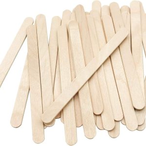KTOJOY 200 Pcs Craft Sticks Ice Cream Sticks Natural Wood Popsicle Craft Sticks 4.5 inch Length Treat Sticks Ice Pop Sticks for DIY Crafts-0