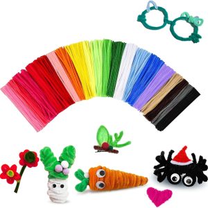 Pipe Cleaners Craft Bulk,Kids Toys & Games Gifts,200pcs Arts Crafts,Chenille Stems Art Supplies for Projects Creative DIY Room Decor,Christmas Decorations,Juegos para Niños Fidget Toys for Ages 5-7-0