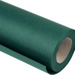 RUSPEPA 30"x 393"(32.8') Dark Green Kraft Wrapping Paper Large Jumbo Roll, Recyclable Green Art Gift Wrap Paper for Christmas Gift Wrapping, Table Covering, Art & Craft Supplies, Bouquet Flower, 80GSM-0