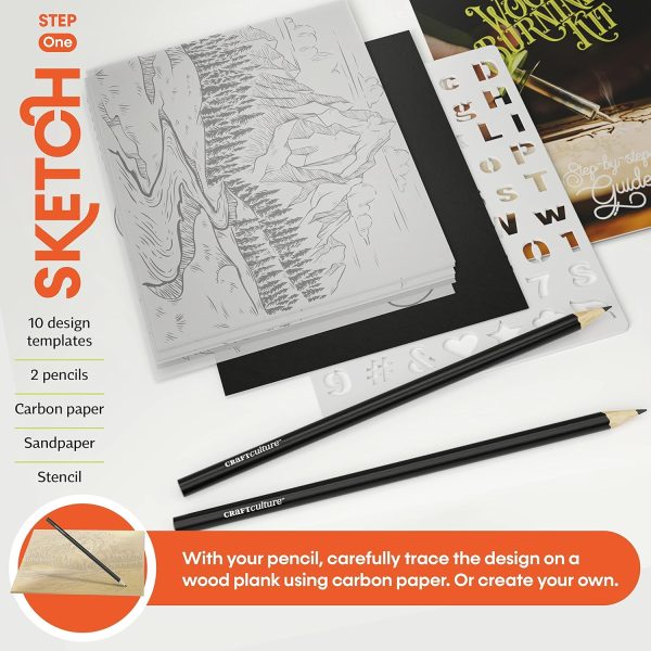 Craft Culture Beginners Wood Burning Kit for Kids, Teenage Boys & Girls - Christmas Gifts for Boy & Girl - Craft Projects Birthday Gift Idea for Children Teen Woodburning DIY Hobby Kits Art Activities-2