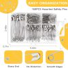 Huhuhero 160Pcs Safety Pins, Large & Small Safety Pins for Clothes Sewing Craft, Nickel Plated Steel Assorted Size Pins Bulk, Art and Craft Supplies (Sliver)-2