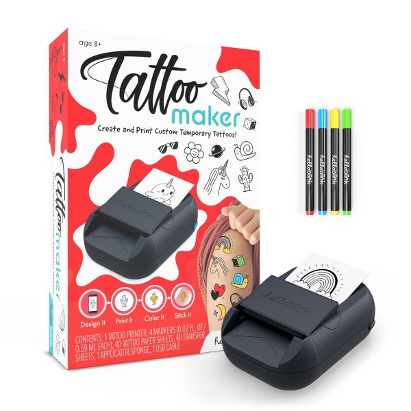 Hello Blink Tattoo Maker Create and Print Custom Temporary Body Art for Kids Ages 8+ – DIY Activity for Parties, Gifts & Creative Fun-0