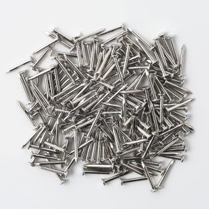 1200pcs Hardware Nails, 1/2'' × 18 Ga Nickel Plated Hanging Nails, Flat Head Nails, Wall Nails for Hanging, Finishing Nails, Tiny Nails, Small Nails (1/2 in)-0