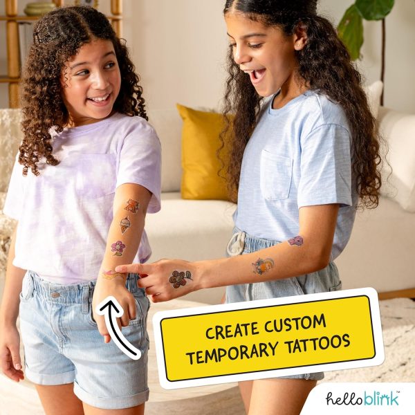 Hello Blink Tattoo Maker Create and Print Custom Temporary Body Art for Kids Ages 8+ – DIY Activity for Parties, Gifts & Creative Fun-1