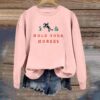 Winter Sweatshirt Damen Langarm Rundhalsausschnitt Modedruck Weicher Casual Pullover Bluse Täglicher Bequeme Passform-1