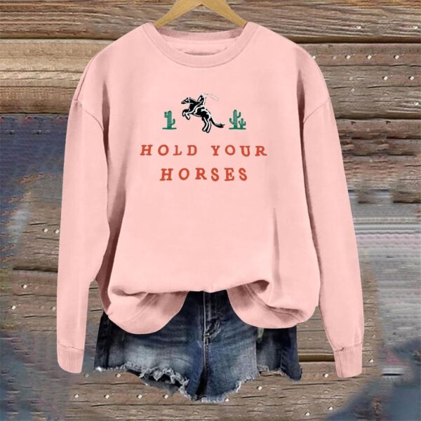 Winter Sweatshirt Damen Langarm Rundhalsausschnitt Modedruck Weicher Casual Pullover Bluse Täglicher Bequeme Passform-1