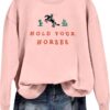 Winter Sweatshirt Damen Langarm Rundhalsausschnitt Modedruck Weicher Casual Pullover Bluse Täglicher Bequeme Passform-3